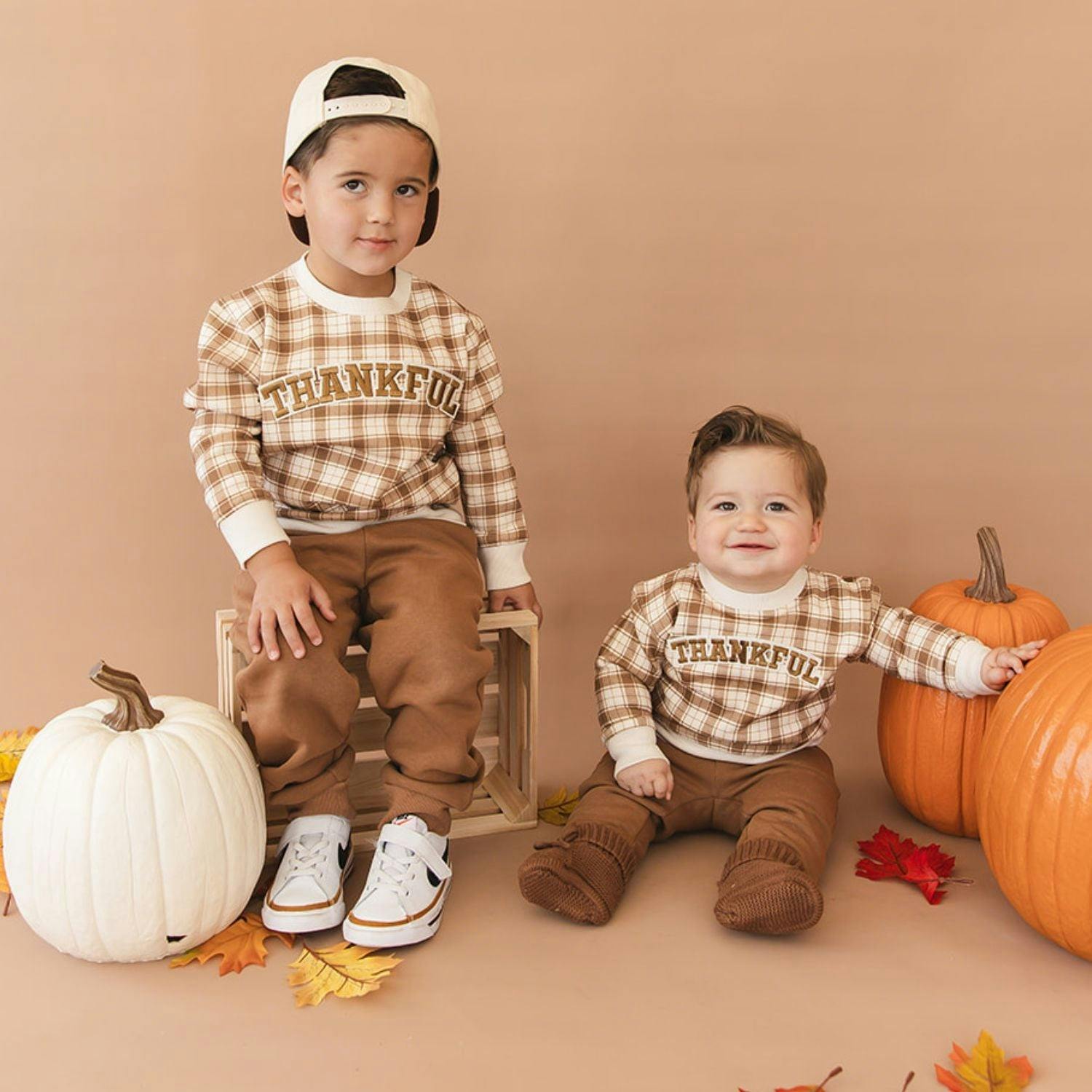 Thankful Patch Thanksgiving Sweatshirt