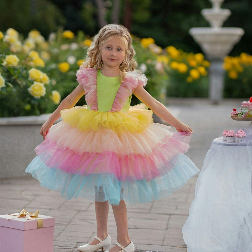 Neon Glow Pastel Princess Dress