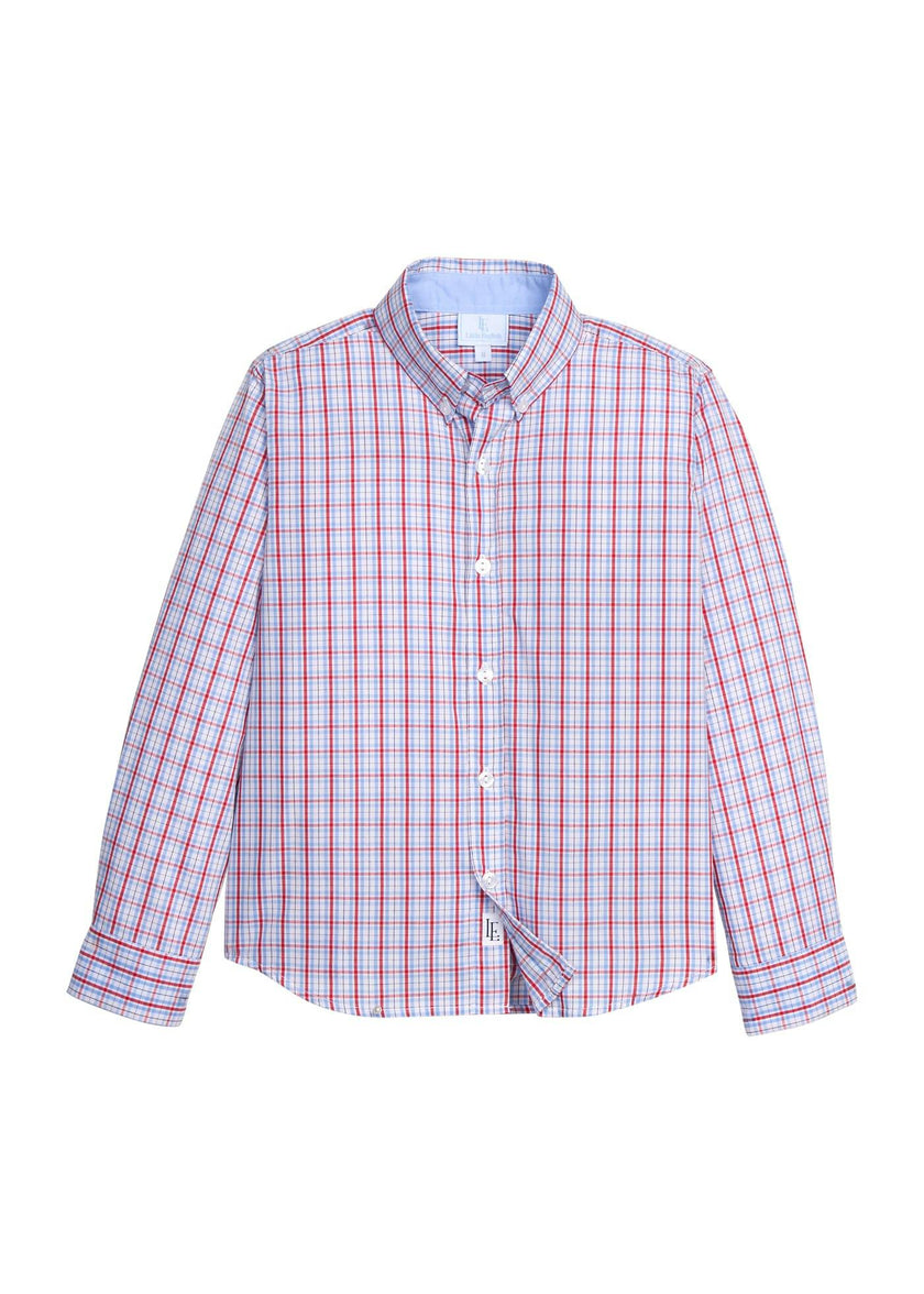 Button Down Shirt - Patriotic Plaid