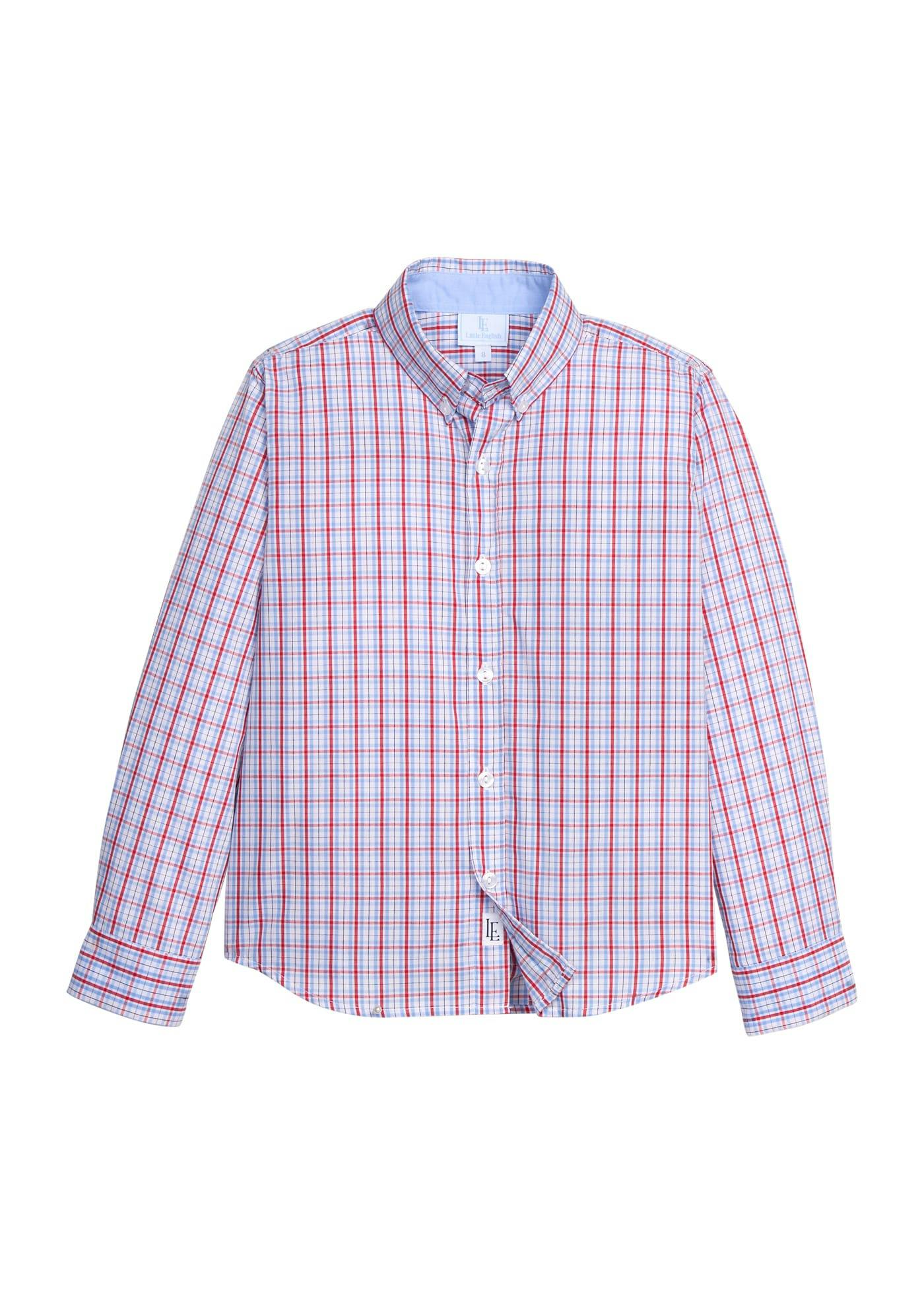 Button Down Shirt - Patriotic Plaid