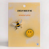 and Happy Face Enamel Pins 2 Pack