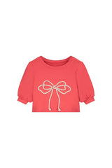 Odissey Bow Sweatshirt Coral