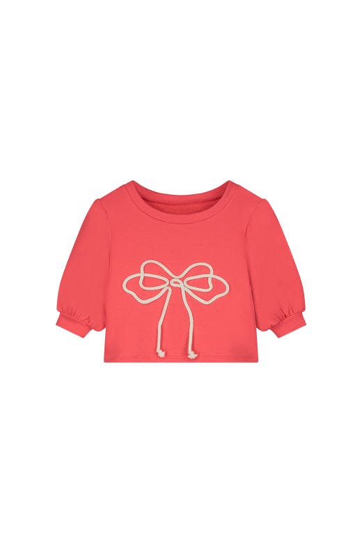 Odissey Bow Sweatshirt Coral