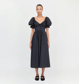 The Ophelia Dress - Black Cotton Voile