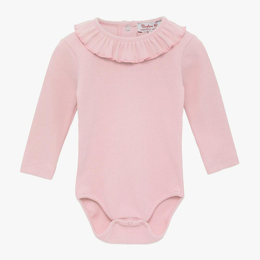 Baby Long Sleeved Grace Willow Bodysuit in Dusty Pink
