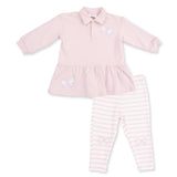 Veiled Pink Bows - Polo Dress and Legging