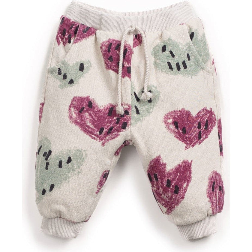 Abstract Heart Print Sweatpants