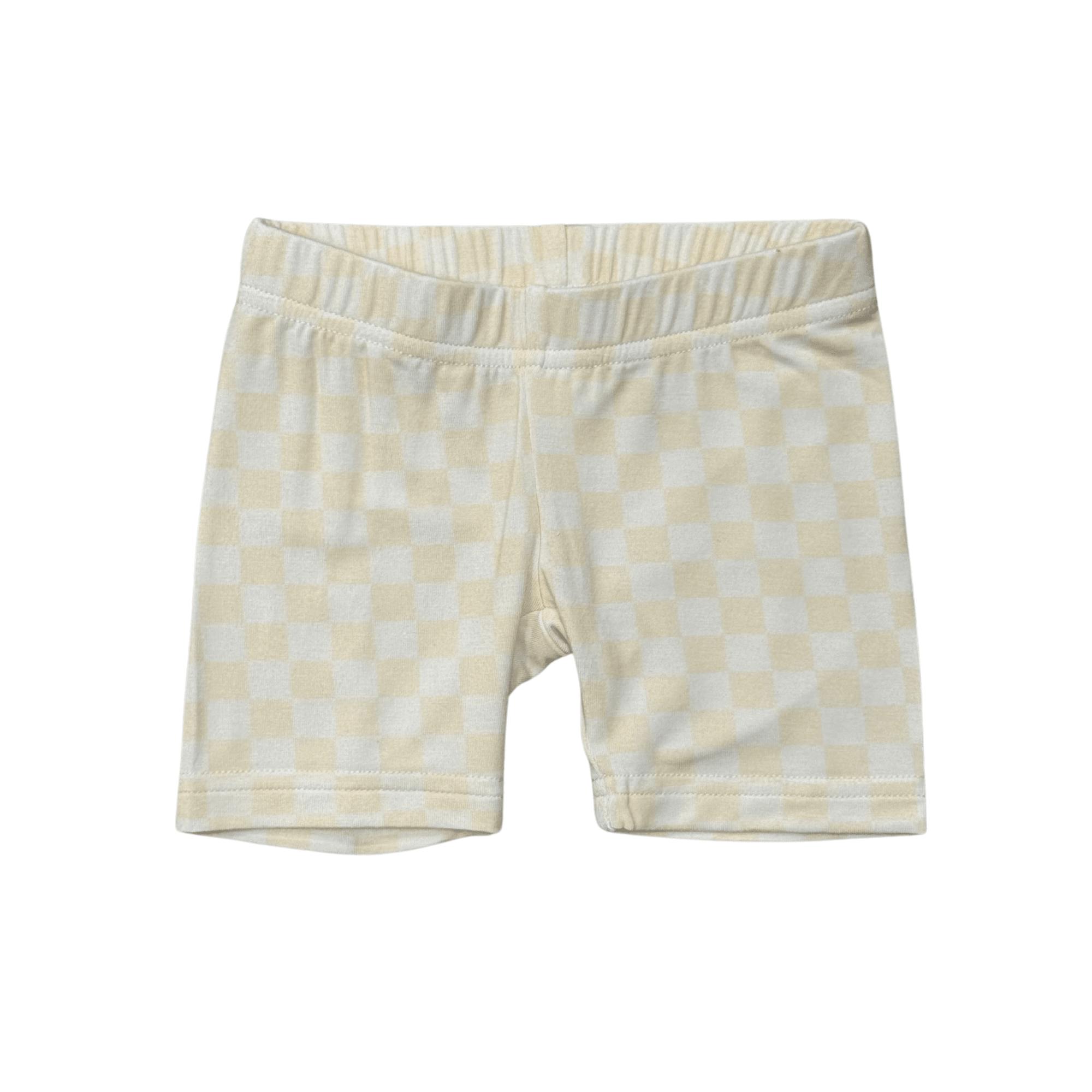 Girls Biker Shorts in Aqua Grey