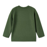 Dark Green Brushed Long Sleeve T-Shirt