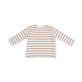 Vintage Stripe - Brown - Long Sleeve Henley
