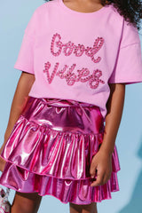 Pink Crystal Good Vibes T-shirt