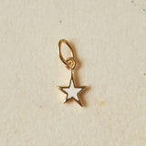 Mini White Enamel Star Charm