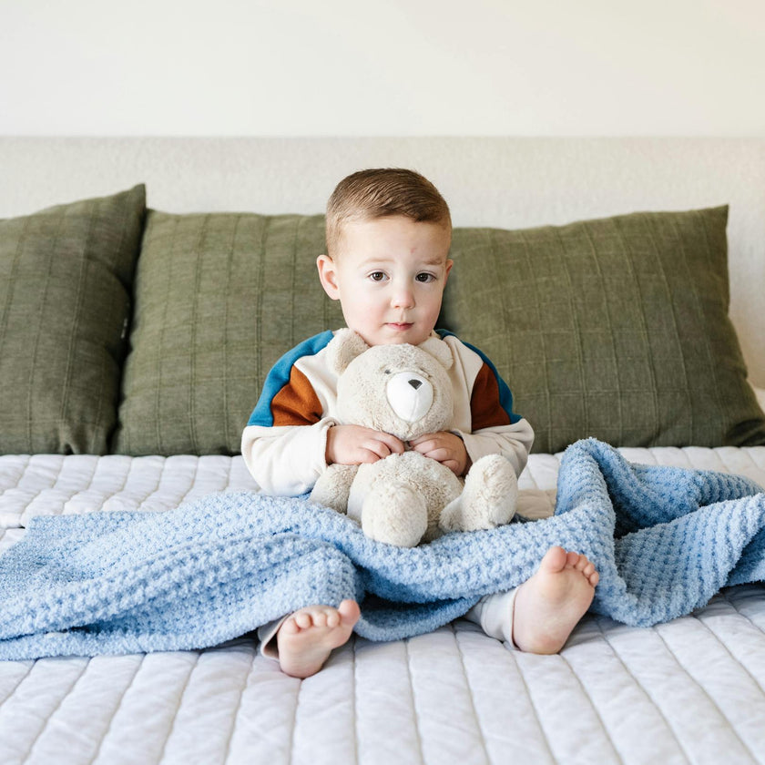 WAFFLE KNIT TODDLER BLANKETS