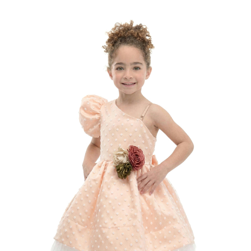 Peach Polka Dot Dress