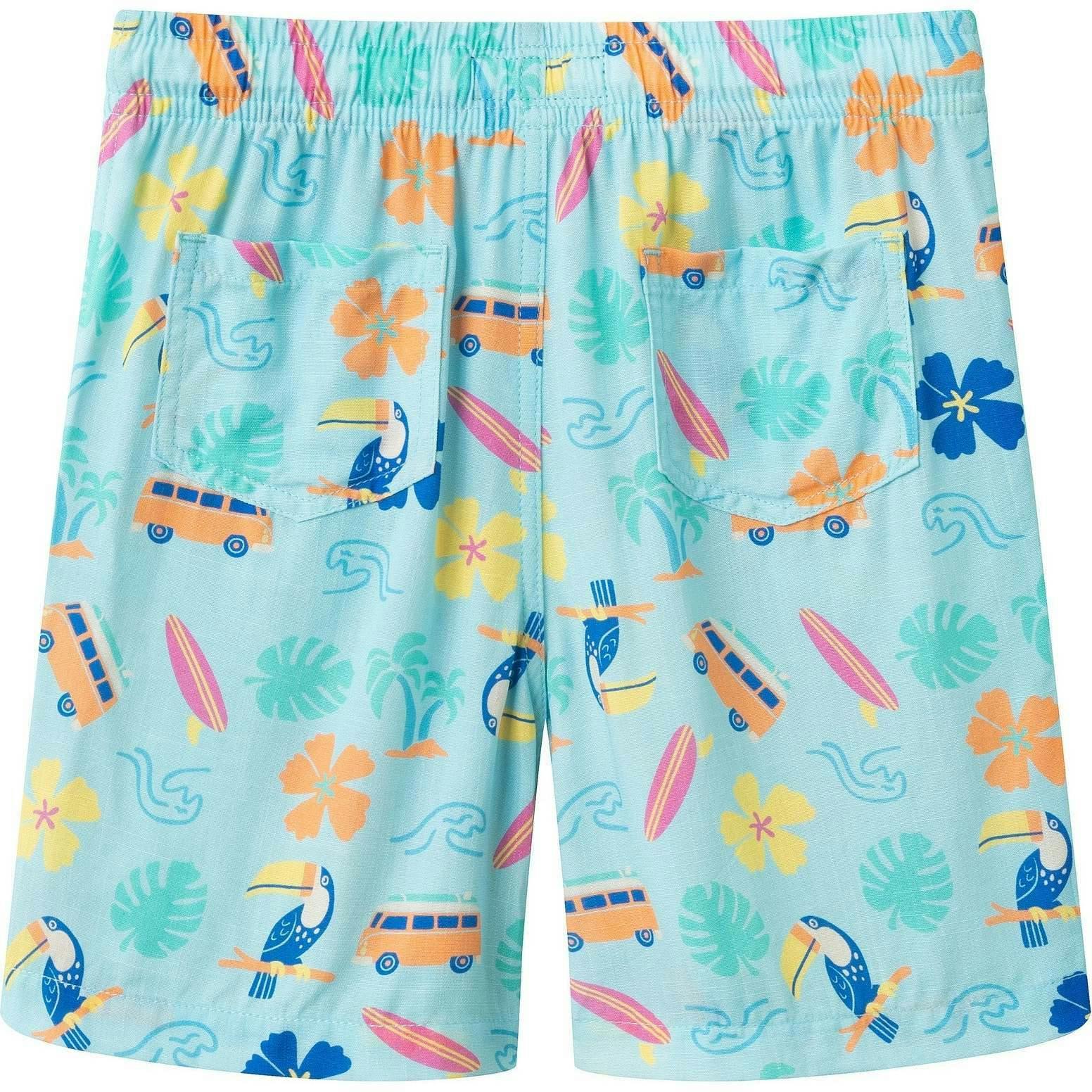 Boys Synthetic Viscose Matching Set | Aqua beach