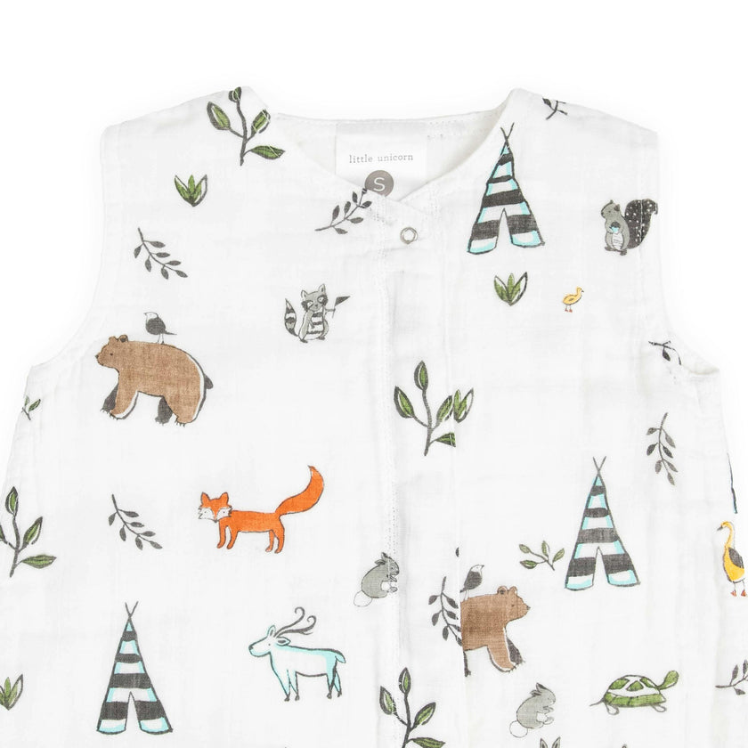 Cotton Muslin Sleep Bag - Forest Friends