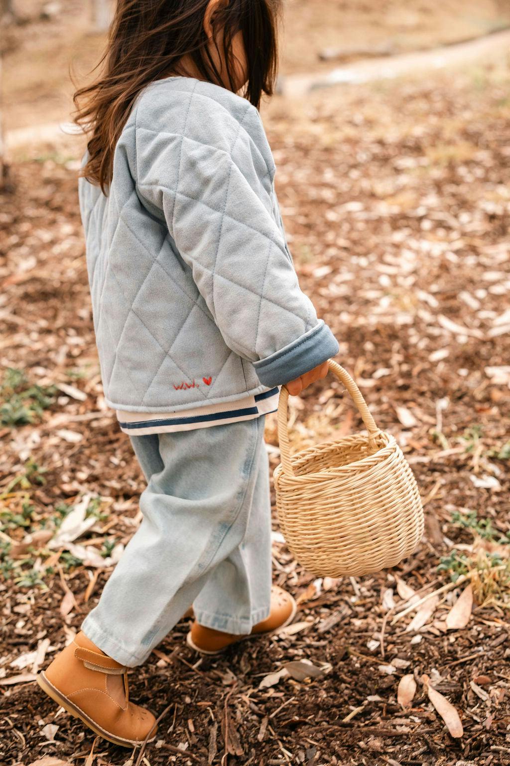 Quilted Jacket in Denim Darling