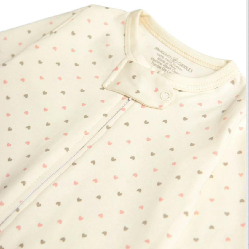 Hearts Print - Sleep n Play 100% Pima Cotton