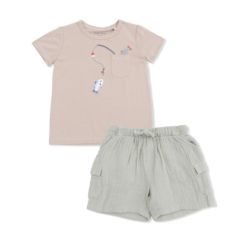 Gone Fishing - Crew Neck Tee with Cargo Short