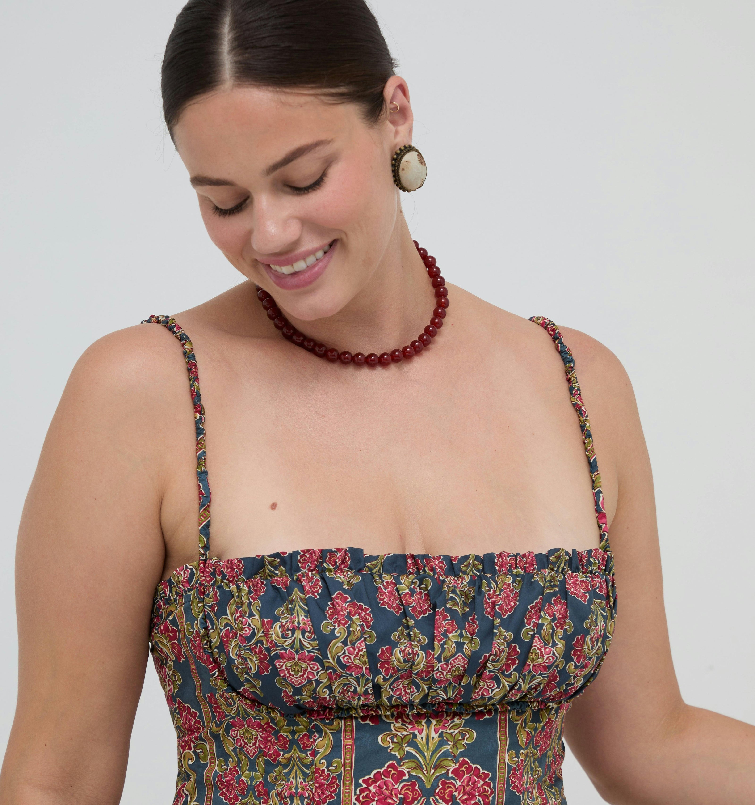 The Maisie Dress -  Stowell Medallion Stripe