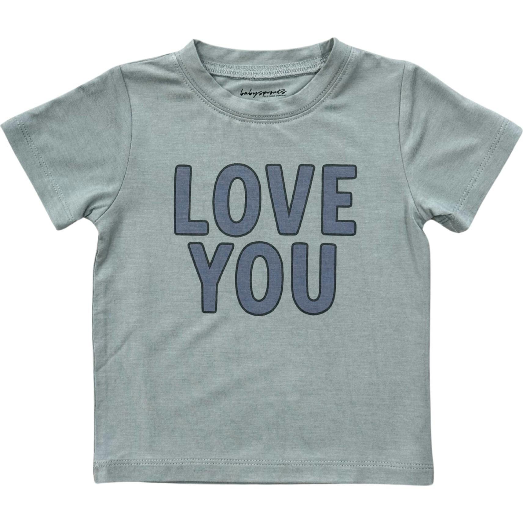 Boy's Short Sleeve Tee Heart Eyes Smile Face