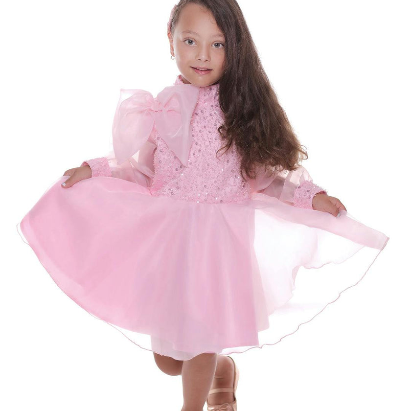 Pink Aaliyah Organza Bow Dress