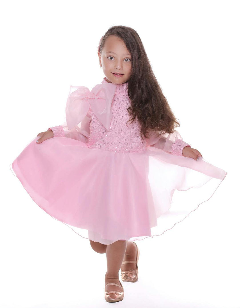 Pink Aaliyah Organza Bow Dress