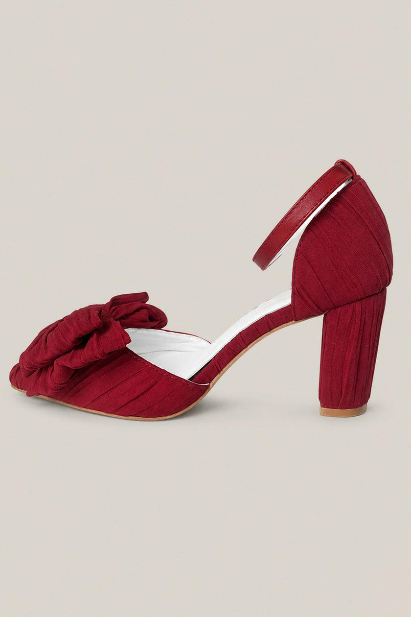 Zola Heel in Cranberry
