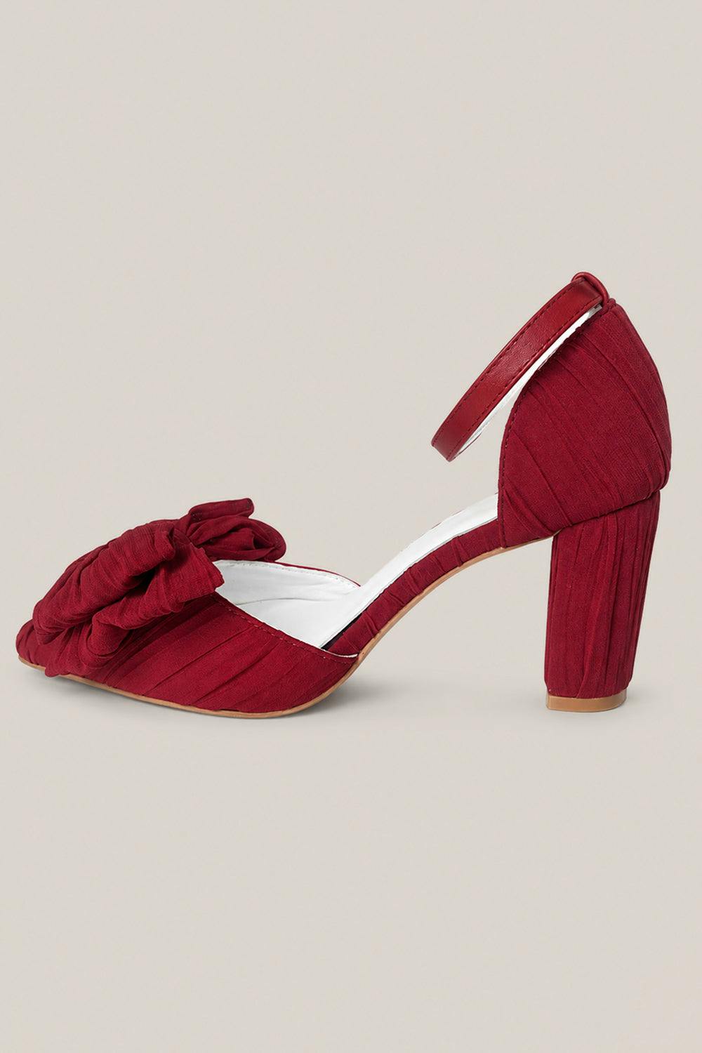 Zola Heel in Cranberry
