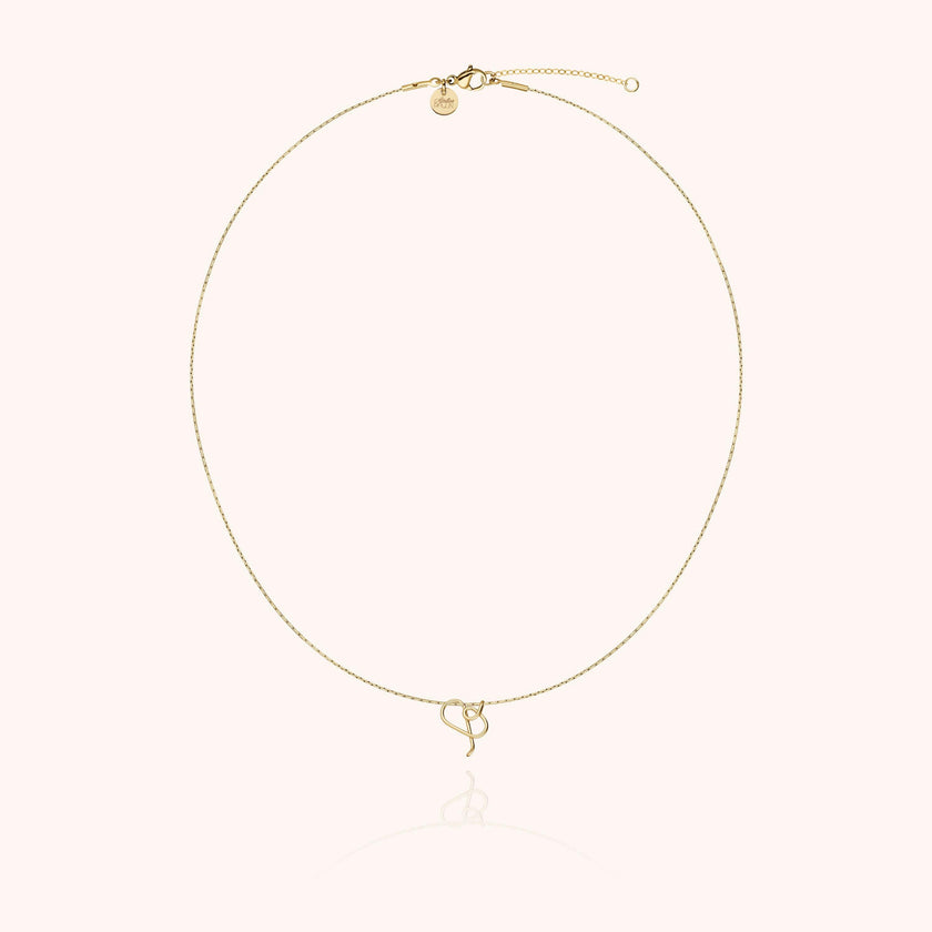 Initial Necklace, 14k Yellow Gold Filled