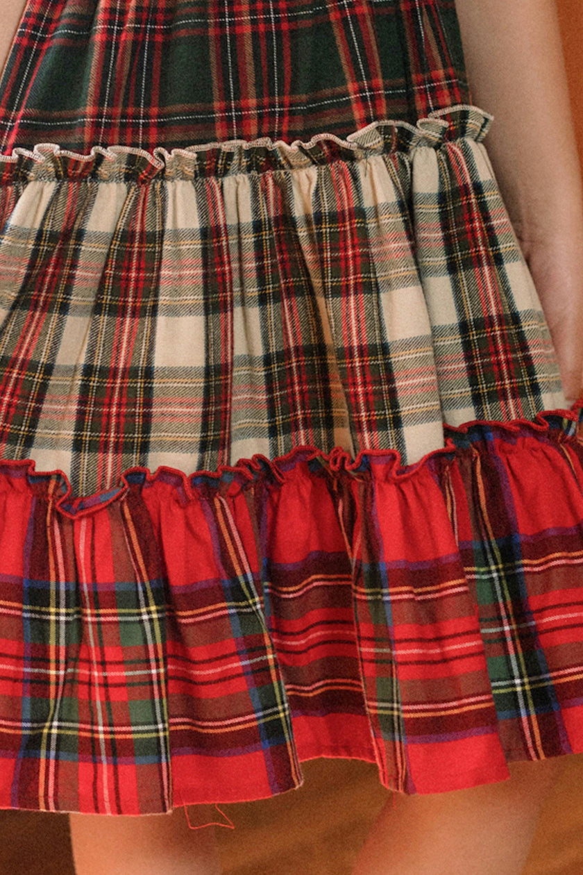 Mini Madeline Dress in Mixed Plaid