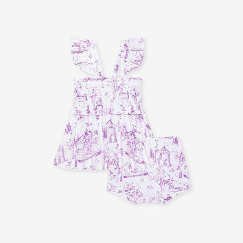 Babette Smocked Babydoll Bummie Set