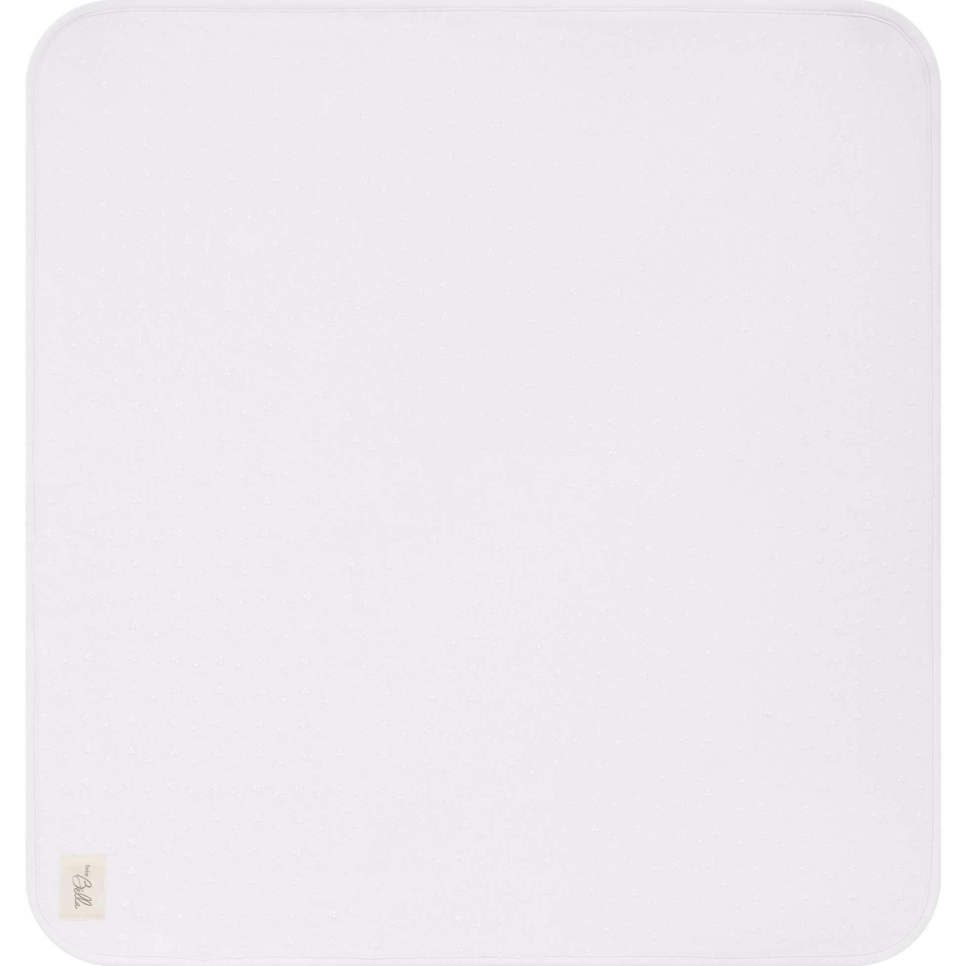 Puff Print Blanket White
