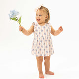 Stripe Dot Roses - Ruffle Bodysuit Dress