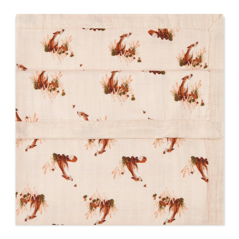 Floral Big Lovey Three-Layer Muslin Blanket