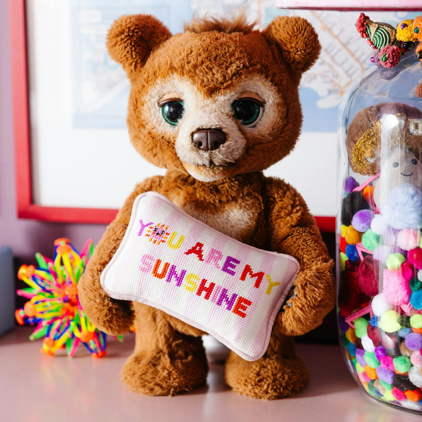 You Are My Sunshine Mini Needlepoint Pillow