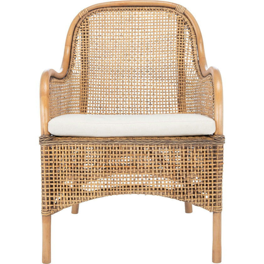 Charlie Rattan Accent Chair with Cushion