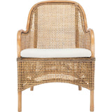 Charlie Rattan Accent Chair with Cushion