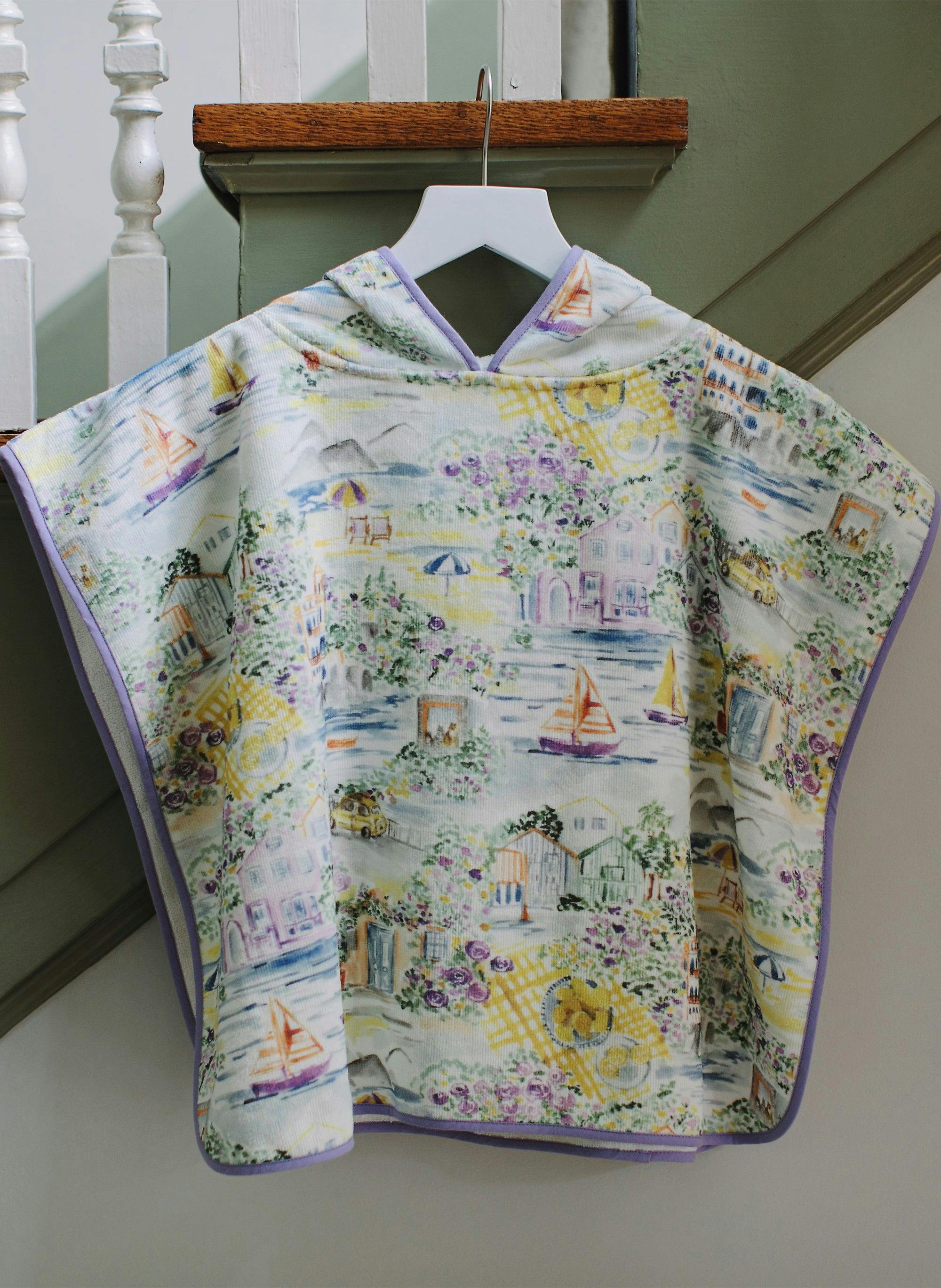 Children's Organic Swim Poncho - Limoncello