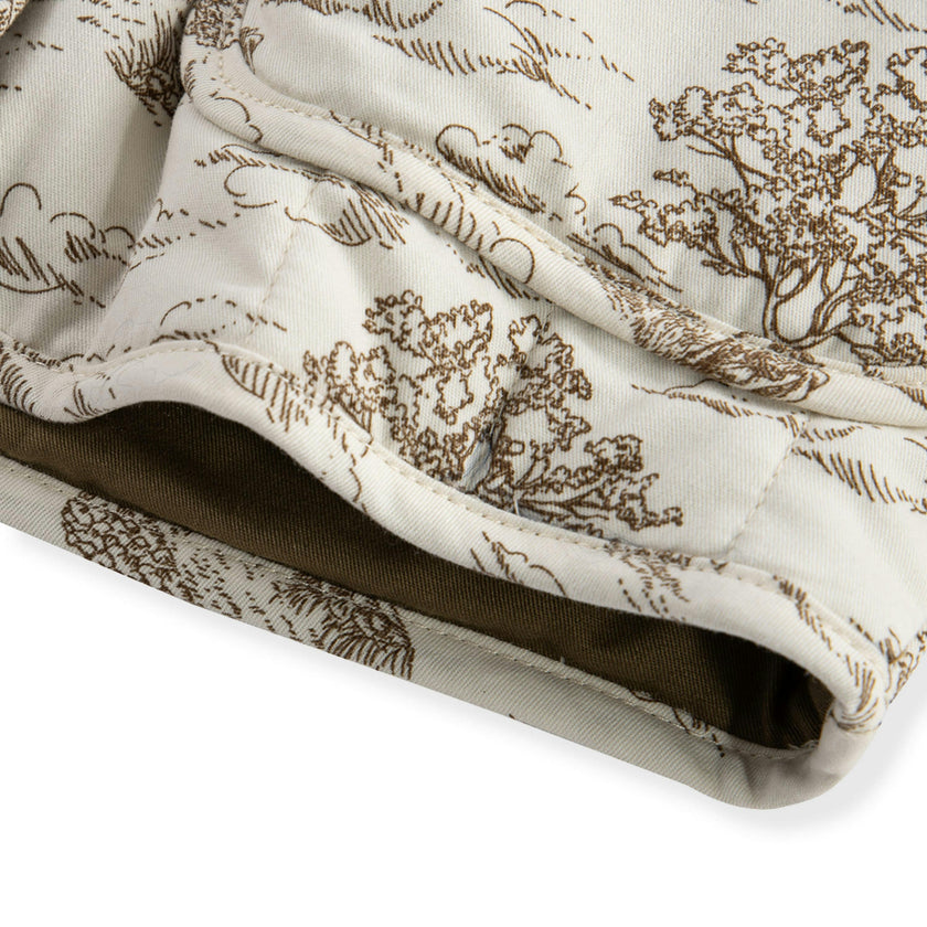 Country Toile Quilted Coat