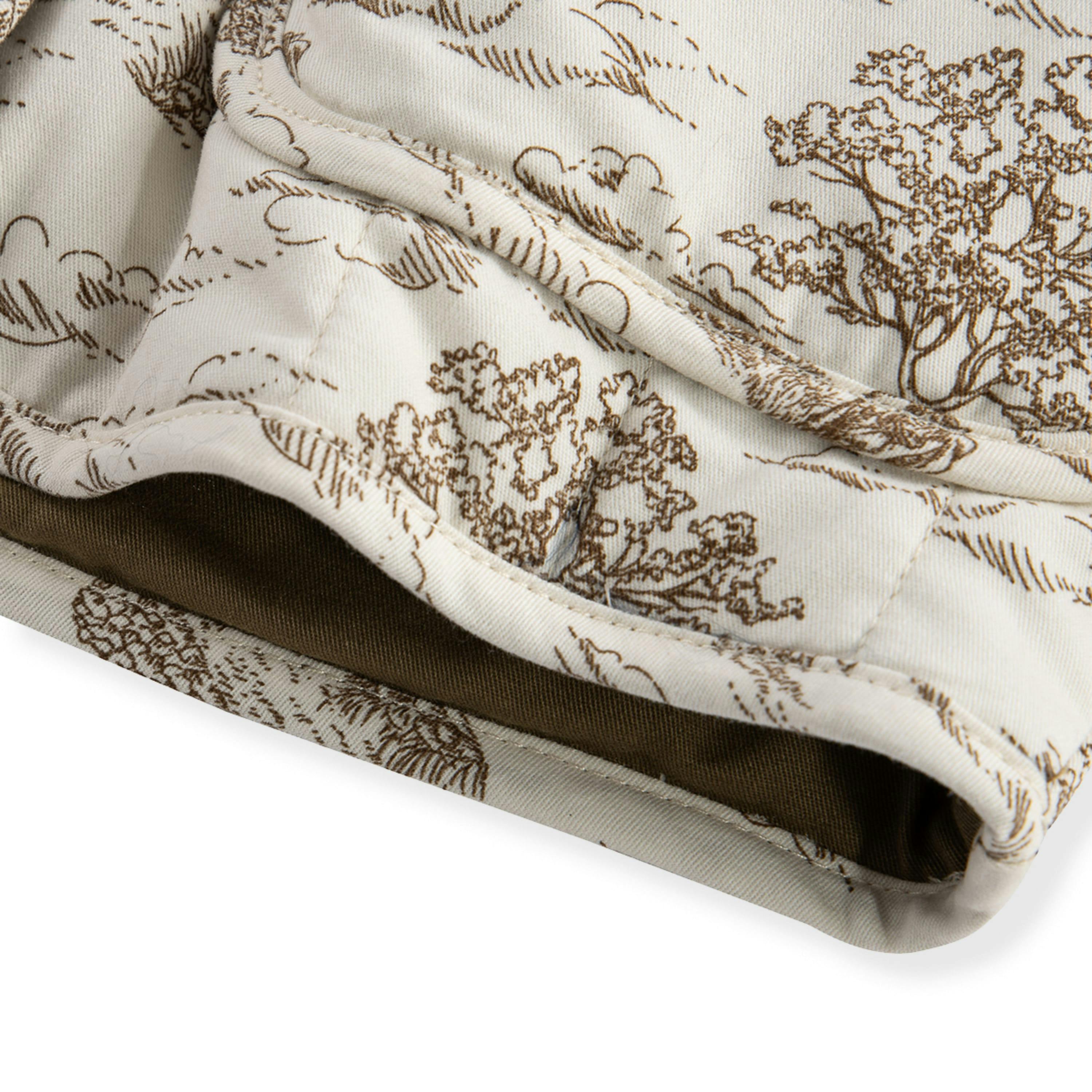 Country Toile Quilted Coat