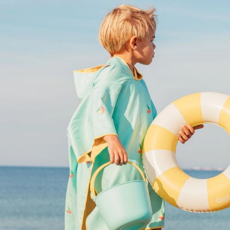 Quut Beach Poncho Banana Blue + Mini Ballo Banana Blue