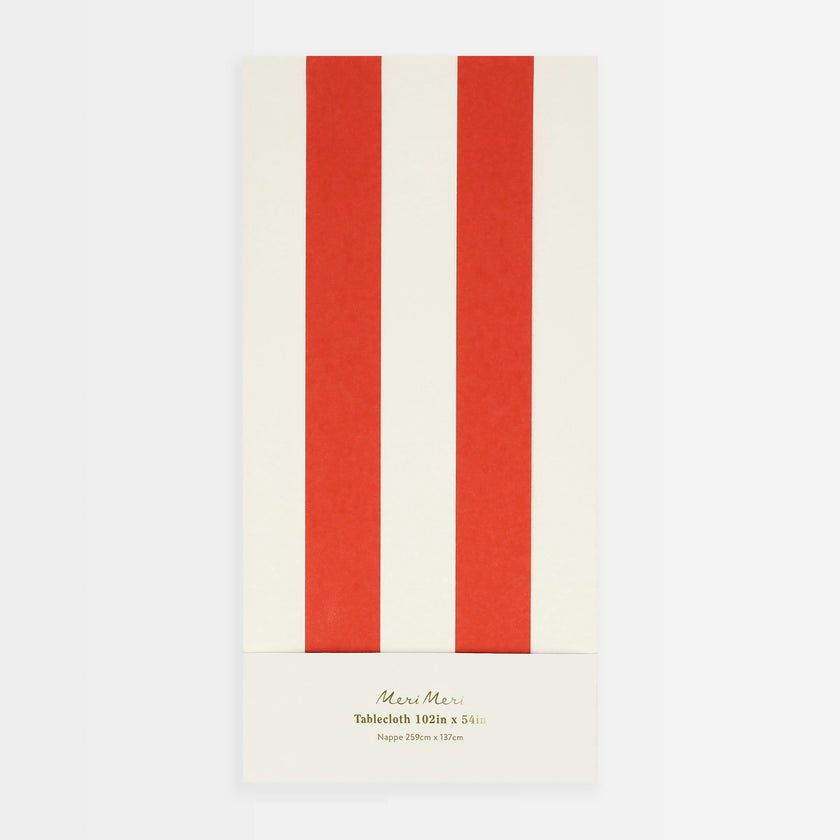 Red Striped Tablecloth