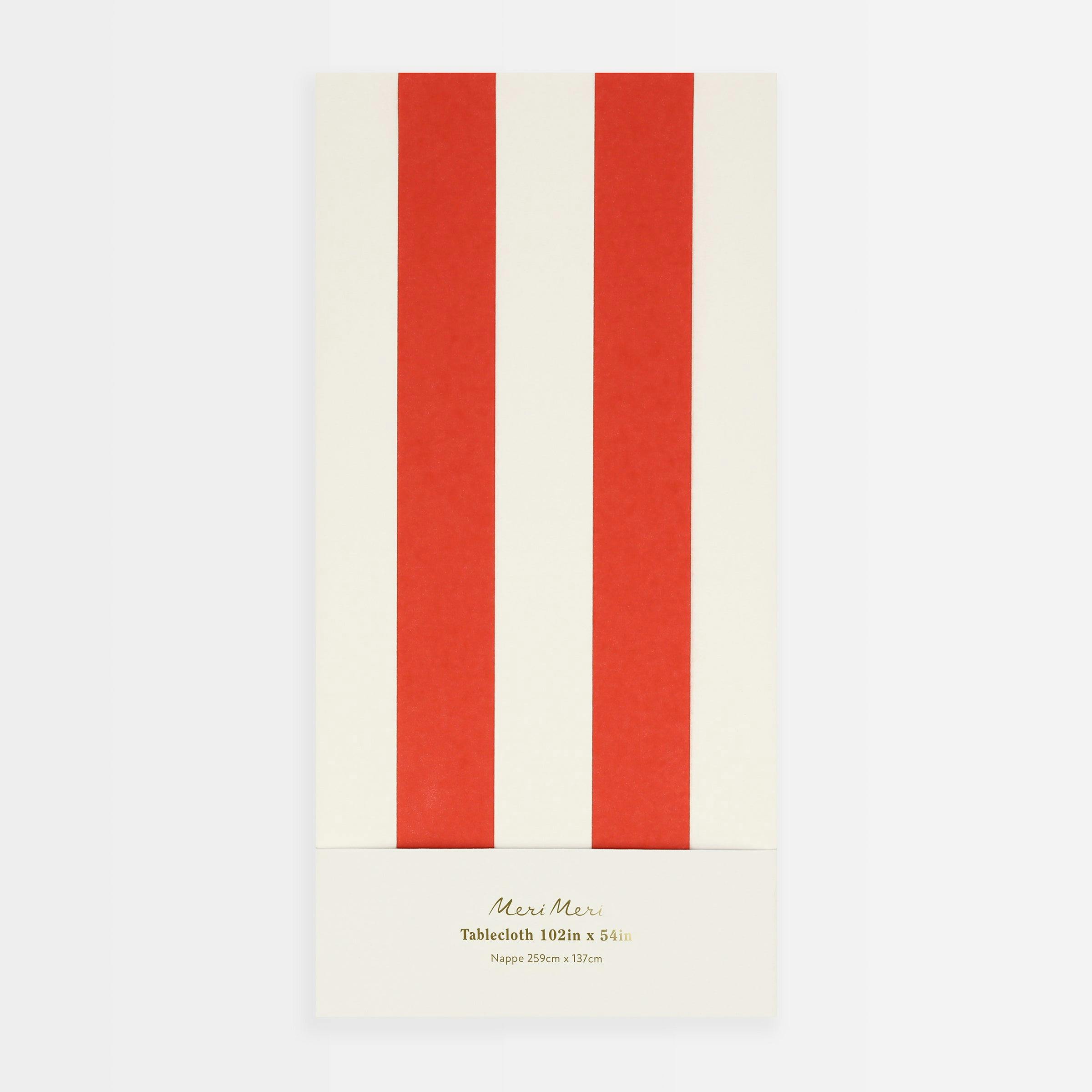 Red Striped Tablecloth