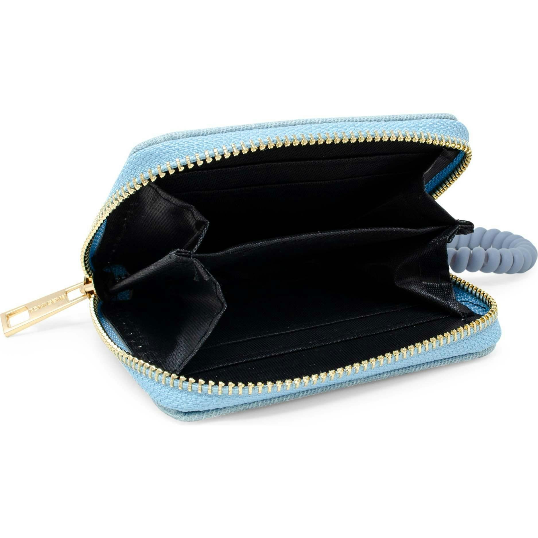 Sequin Heart Spiral Strap Wallet