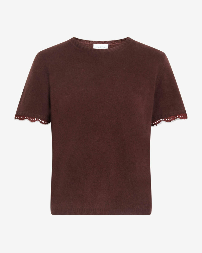 Dailey Cashmere Top with Lace