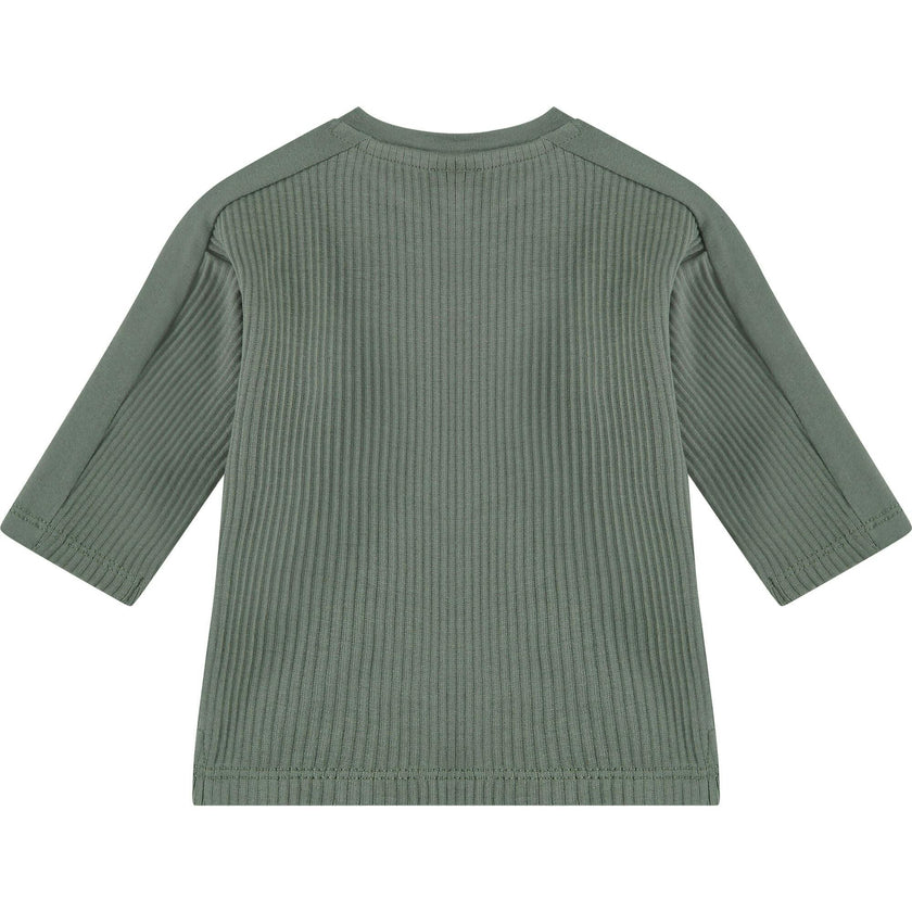 Long Sleeve Ribbed Henley Shirt