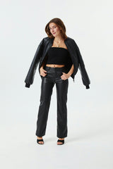 Valley Black Vegan Leather Jacket