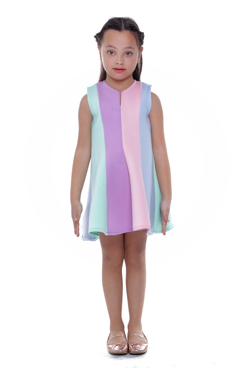 Multi Sophie Rainbow Striped Dress