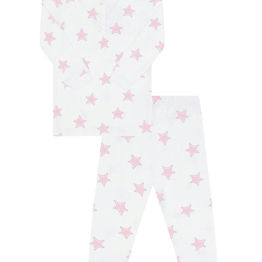 Pink Stars Print Pajama